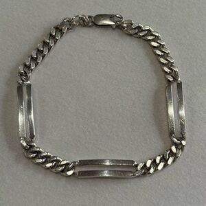 Vintage MA 925 Sterling Silver Men’s/Unisex Cuban Link Chain Bracelet 7.25”